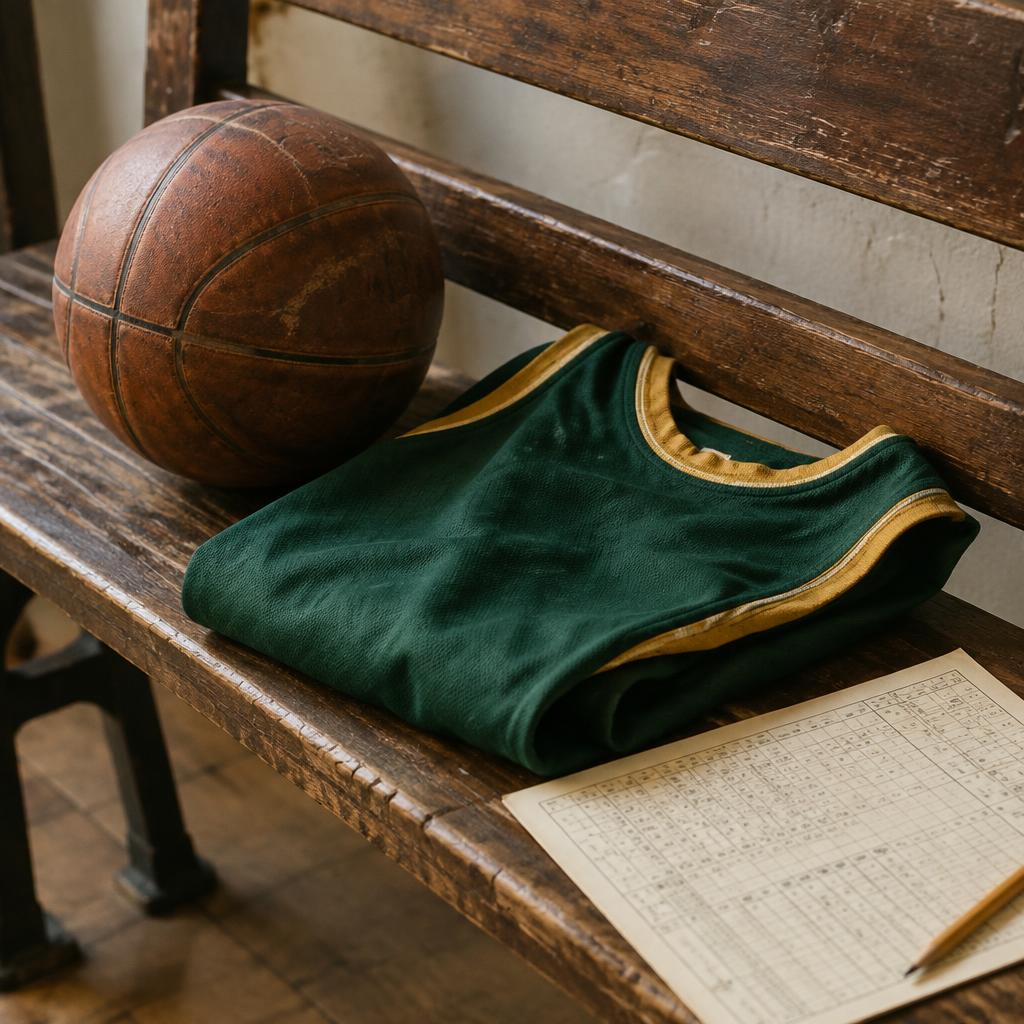 Balón y camiseta en la banca